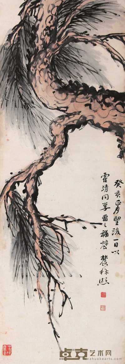 曾熙 癸亥（1923年）作 松树 镜心 105×40cm